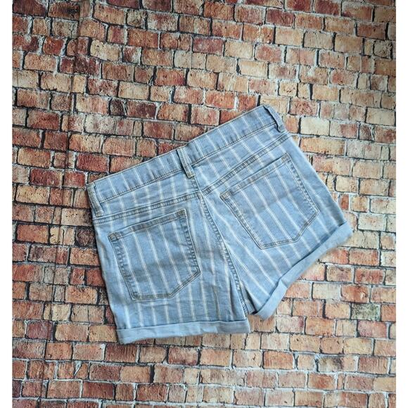 PacSun Subdued Stripe Denim Shortie Shorts Size 27 - Picture 3 of 5
